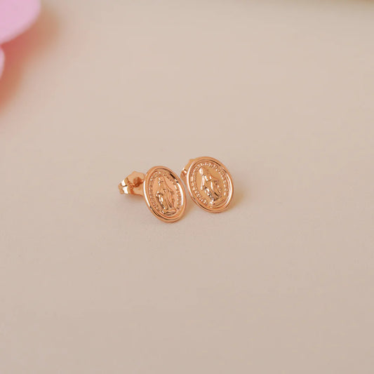 Aretes Virgen Milgosa Rose Grandes