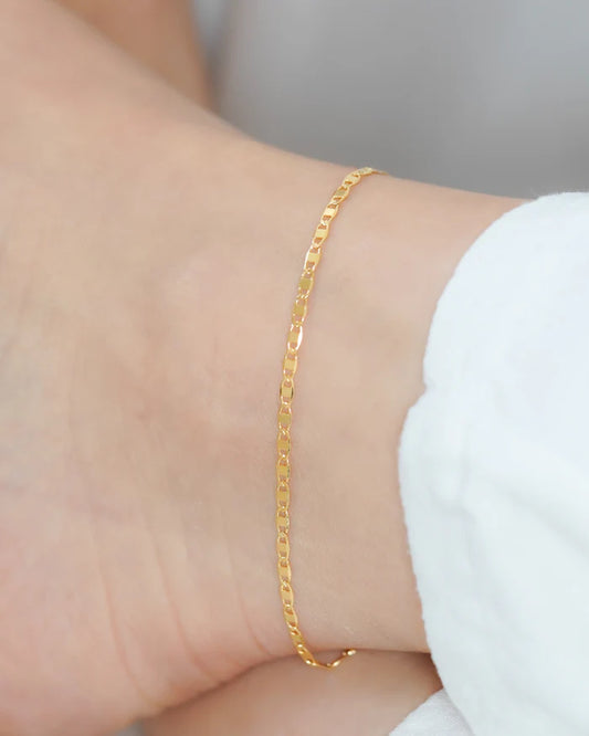 Tobillera Escalera Plana Diamantada